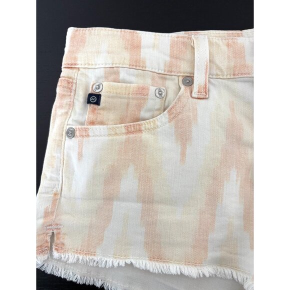 Adriano Goldschmied Shorts 26 Daisy Jean Low Rise Frayed Hem Y2K Surfer Girl - Picture 13 of 14